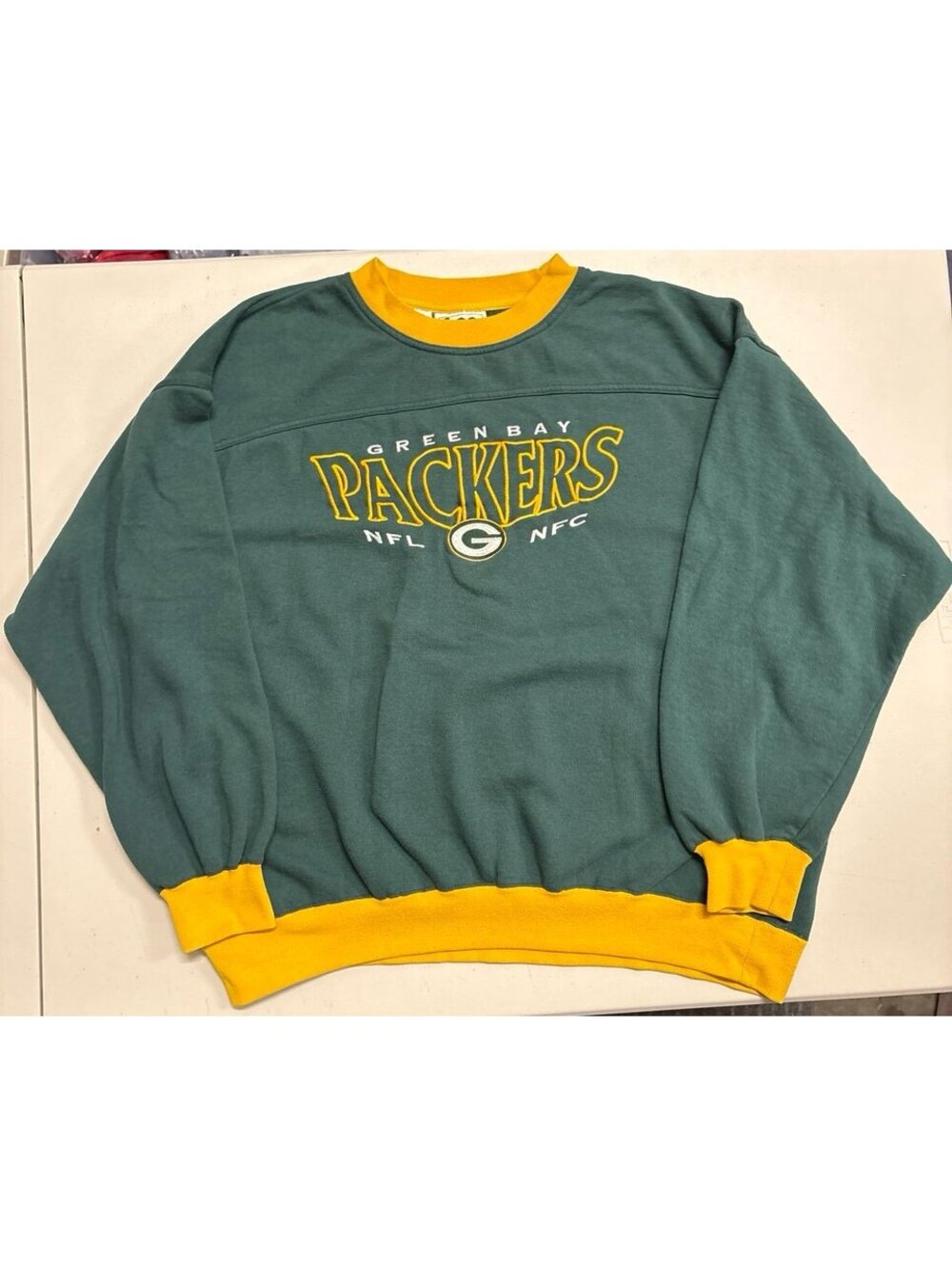 Vintage Lee Sport Green Bay Packers Crewneck Sweatshirt XL Embroidered NFL 90s